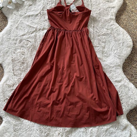 Halara La Land Midi Dress Bandy Brown Size M - Picture 5 of 5